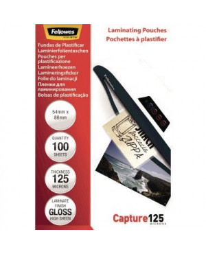 Fellowes Laminierfolie Capture 125 Mikron 5306302 54x86 100 St./Pack.