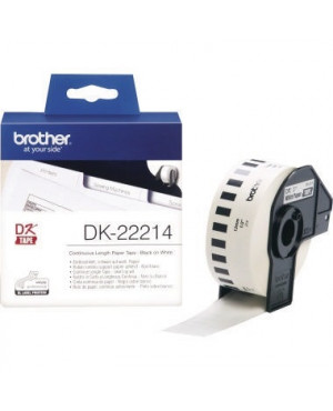 Brother Endlosetikettenrolle DK22214 12mmx30,48m Papier weiß