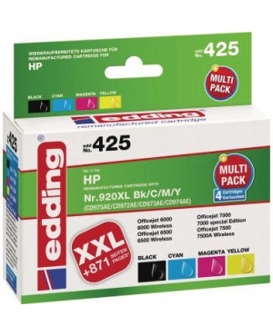 edding Tintenpatrone 18-425 wie HP Nr.920XL sw/c/m/y 4 St./Pack.