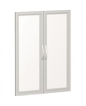 Geramöbel Glastürsatz S-383901-GT m. Holzrahmen 3 OH f. Korpbusb. 800