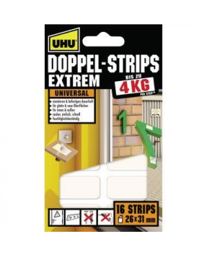 UHU Doppelstrips extrem 45450 16 St./Pack
