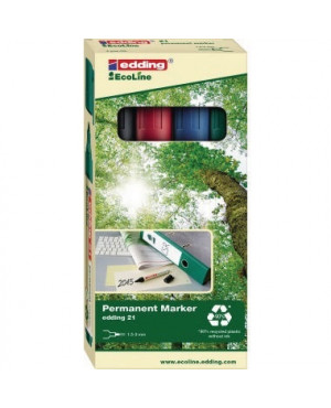 edding Permanentmarker 21 EcoLine 4-21-4 1,5-3 mm 4 St./Pack.