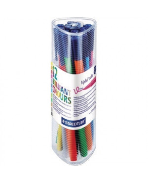 STAEDTLER Fasermaler triplus color 323 PR12 sortiert 12 St./Pack.
