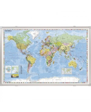 Franken Kartentafel KA600W 140x100cm Weltkarte 1:33.000.000