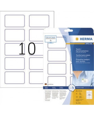 HERMA Namensetikett 4410 80x50mm weiß/blau 200 St./Pack.