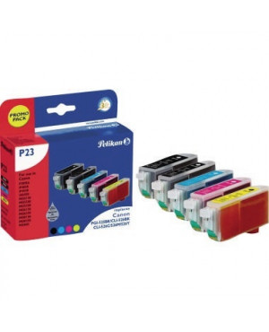 Pelikan Tintenpatrone 4107527 wie PGI52 sw/c/m/y 5 St./Pack.