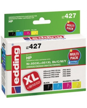 edding Tintenpatrone 18-427 wie Nr.950XL/951XL sw/c/m/y 4 St./Pack.