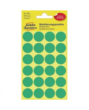 Avery Zweckform Markierungspunkt 3006 18mm grün 96 St./Pack