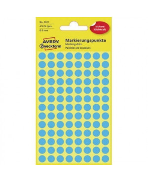 Avery Zweckform Markierungspunkt 3011 8mm blau 416 St./Pack.
