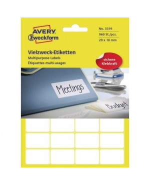 Avery Zweckform Vielzwecketikett 3319 29x18mm weiß 960 St./Pack.