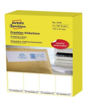 Avery Zweckform Frankieretikett 3436 Einzel 157x41mm 900 St./Pack.