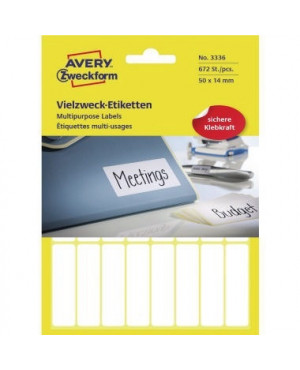 Avery Zweckform Vielzwecketikett 3336 50x14mm weiß 672 St./Pack.