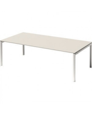 Bisley Konferenztisch DUF2412GW396 U 2400x740x1200mm ws/gr.ws