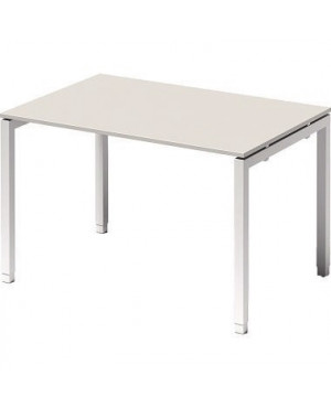 Bisley Schreibtisch DUH1208GW396 U 1200x650-850x800mm ws/gr.ws