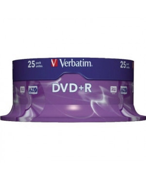 Verbatim DVD+R 43500 16x 4,7GB 120Min. Spindel 25 St./Pack.