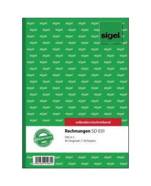 Sigel Rechnung SD031 DIN A5 selbstdurchschreibend 2x40Blatt
