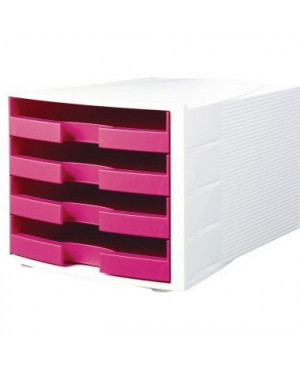 HAN Schubladenbox IMPULS 1011-X-56 DIN A4/C4 4Schübe offen ws/pi