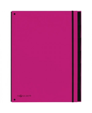 PAGNA Pultordner Trend 24079-34 7-teilig 3Schaulöscher dunkelrosa