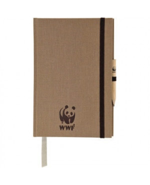 Notizbuch Leinen WWF160057S00 A5 kariert +Prägung