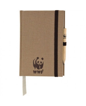 Notizbuch Leinen WWF160055S00 A6 kariert +Prägung