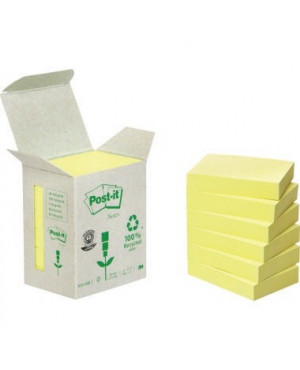 Post-it Haftnotiz Recycling Notes 6531B 51x38mm gelb 6 St./Pack.