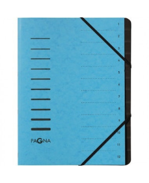 Pagna Ordnungsmappe 40059-18 DIN A4 12Fächer Pressspan h.blau