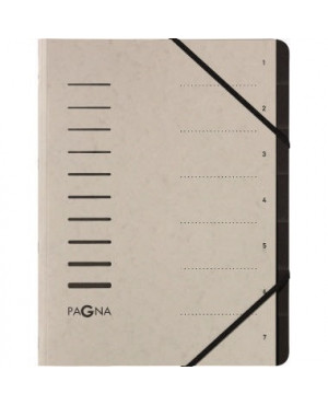 Pagna Ordnungsmappe 40058-21 DIN A4 7Fächer Pressspan h.grau