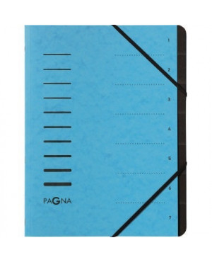 Pagna Ordnungsmappe 40058-18 DIN A4 7Fächer Pressspan h.blau