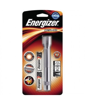 Energizer Taschenlampe E300695900 Metall LED +2AA silber