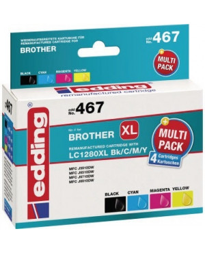 edding Tintenpatrone 18-467 wie LC1280XL sw/c/m/y 4 St./Pack.