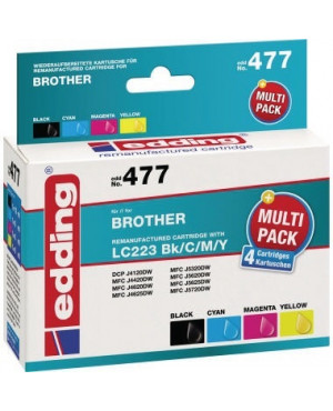 edding Tintenpatrone 18-477 wie Brother LC223 sw/c/m/y 4 St./Pack.