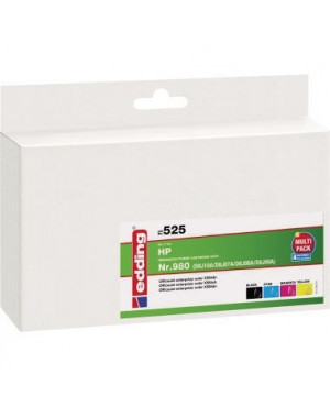 edding Tintenpatrone 18-525 wie HP Nr.980 sw/c/m/y 4 St./Pack.