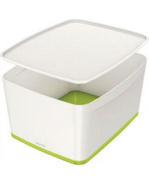 Leitz Aufbewahrungsbox MyBox 52161064 mittel 18l Deckel ws/gn