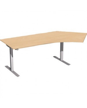 Geramöbel Elektro-Hubtisch rechts S-08A1616-BS 216,6x113,1x68cm bu/si