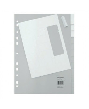 Soennecken Register 1516 DIN A4 blanko volle Höhe 10Blatt PP grau