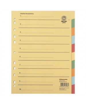 Soennecken Register 1526 DIN A4 blanko volle Höhe Recycling farbig