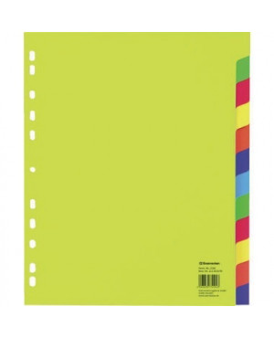 Soennecken Register 1568 DIN A4 blanko 12teilig PP farbig