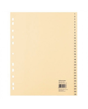 Soennecken Register 1925 DIN A4 1-31 volle Höhe Tauenpapier chamois