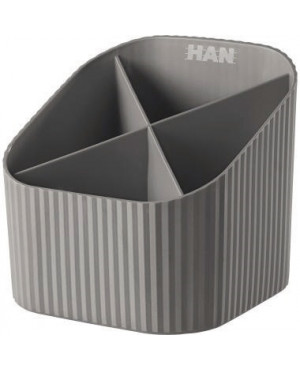 HAN Stifteköcher X-LOOP 17230-191 4 Fächer dunkelgrau
