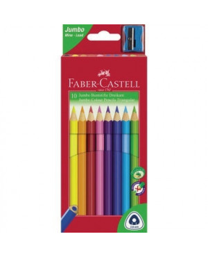 Faber-Castell Farbstift triangular Jumbo farbig sortiert 10 St./Pack.