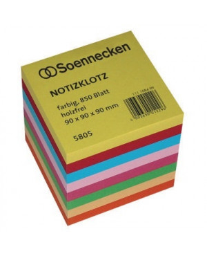 Soennecken Notizklotz 5805 9x9x9cm 850Blatt farbig sortiert