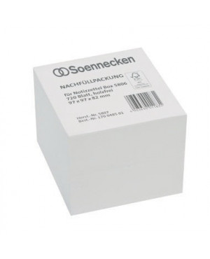 Soennecken Zettelboxeinlage 5807 97x97x82mm weiß 720 Bl./Pack.