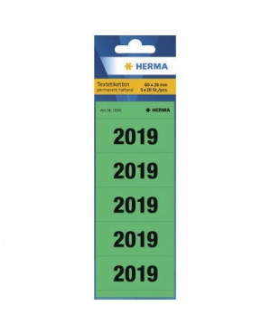 HERMA Ordneretikett 2019 60x26mm gr 100 St./Pack.