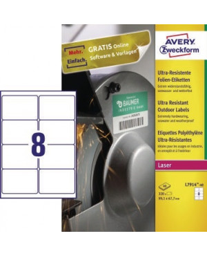 Avery Zweckform Etikett L7914-40 99,1,x67,7mm ws 320 St./Pack.