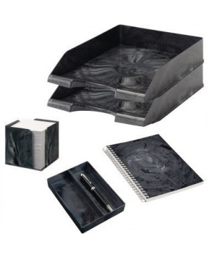 Jalema Schreibtischset Marmor 7438901 5teilig anthrazit