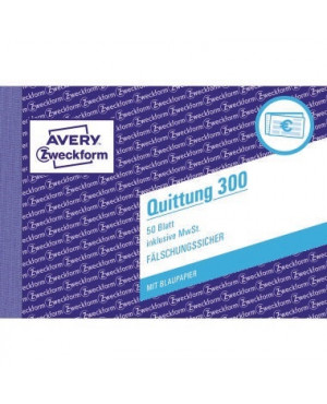 Avery Zweckform Quittung 300 DIN A6 quer 50Blatt