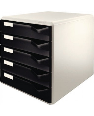 Leitz Schubladenbox 52800095 DIN A4 5Schubfächer lichtgr/sw