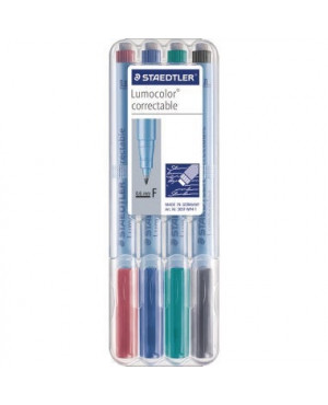 STAEDTLER Folienstift Lumocolor 305F WP4-1 F f. sort. 4 St./Pack