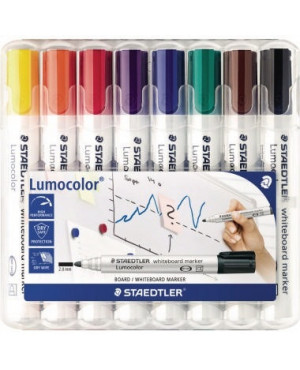 Whiteboardmarker Lumocolor 8St Box Lumocolor 351 WP8 2mm sort 8 St./Pa