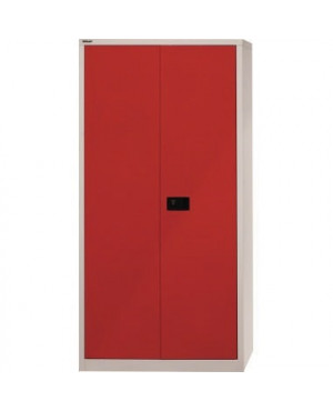 Bisley Flügeltürenschrank Universal E782A04506 5OH l.gr/kardinalrot